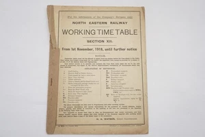 1918 Great Northern Railway Arbeitsfahrplan Abschnitt XII - Bild 1 von 6