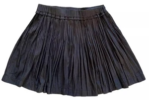 Country Road Sz 6 Pleated Mini Skirt Black A line Waist 36cm X Length 42cm - Picture 1 of 2