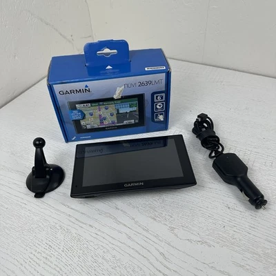 Garmin Nuvi 2639 Lmt GPS 6” Navigation System With Charger, Mount And Box Bundle - Image 1 of 4