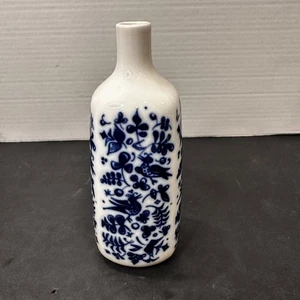 Vintage Porsgrund Norway Vase Blue Bird Floral Design Marked M2312 - Picture 1 of 6