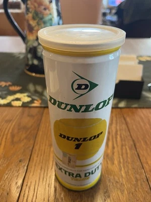 Vintage Dunlop Tennis Ball Metal Can Unopened 3 Balls USA - Image 1 of 4