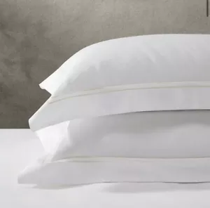 The White Company Symons Double-Row Cord Oxford Pillowcase 1000 TC Super King - Picture 1 of 5