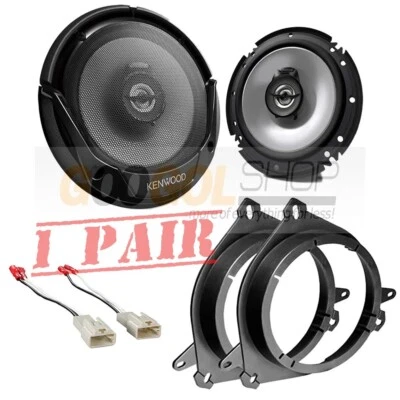 Kenwood Car speakers 6.5" for Front Door + adapters for select Toyota vehicles — 第 1/4 张图片