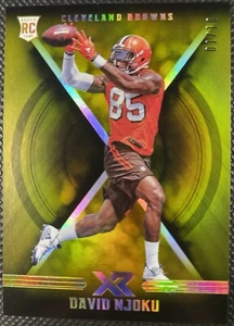 2017 Panini Xr David Njoku Gold Holofoil Rookie RC /10 #133 Cleveland Browns - Picture 1 of 2