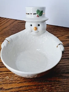 Lenox Snowman Bowl 6'' ''Happy Holidays'' - Picture 1 of 7