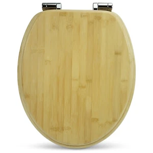 WC Sitz Bambus mit Absenkautomatik Toilettensitz Toilettendeckel Sanfino®  - Bild 1 von 4