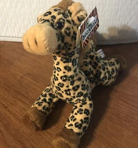 Peluche vintage Beanpals Kellytoy giraffa Twix 1996 nuovo con etichette Bean pals peluche giungla - Foto 1 di 9