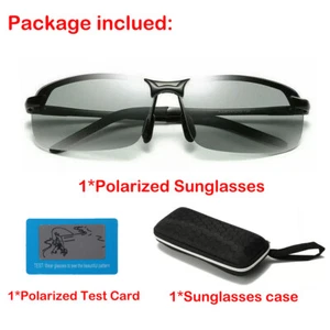 2 × Gafas de sol polarizadas fotocromáticas para hombres Verano Conducción Transición Lentes Gafas - Imagen 1 de 15