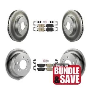 Front Rear Ceramic Pad Coated Brake Rotors Kit For 2006-2008 Hyundai Sonata 2.4L - Picture 1 of 19