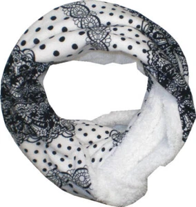 Schal Loopschal Strickschal mit Plüsch PlüschschalRundschal Teddyfutter 150x25cm - Bild 1 von 8