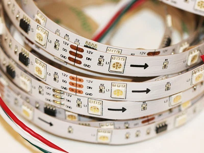 1-5m 30 RGB LED Strip 12V mit WS2811 ,5050 SMD LEDs WS2811 30 LEDs/m - Bild 1 von 2