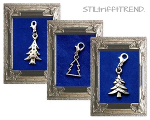 CHARM ANHÄNGER WEIHNACHTSBAUM TANNENBAUM BAUM 925er SILBER Karabiner f.ARMBAND - Bild 1 von 4