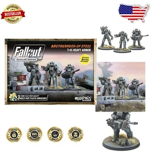 Collectible Fallout: Wasteland Warfare Brotherhood of Steel Miniatures - 3 Pack - Picture 1 of 7