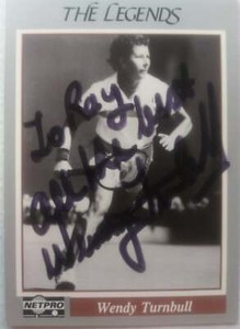 Wendy Turnbull signed tennis card
