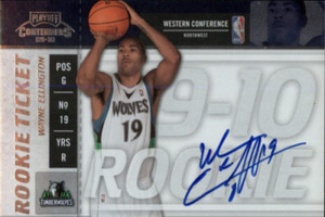 2009-10 Playoff Contenders #125 Wayne Ellington RC Auto - NM-MT