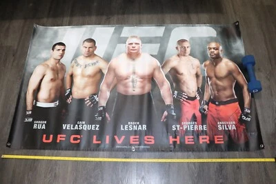 Rare UFC Banner 5ft x 3ft 2010 Champions Promo MMA - GSP, LESNAR, SHOGUN, SILVA Foto 1 de 4