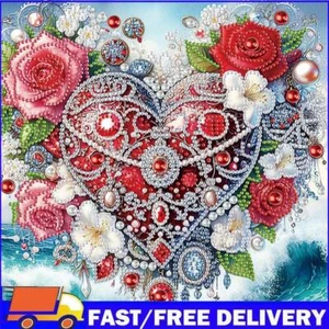 5D DIY Partial Special Shaped Drill Diamond Painting Kit Love Heart Decor30x30cm - Afbeelding 1 van 11