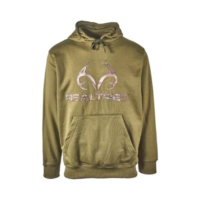 Sudadera con capucha para hombre Realtree borde logotipo camuflaje forro polar pulóver (S05), (S06) Foto 1 de 4