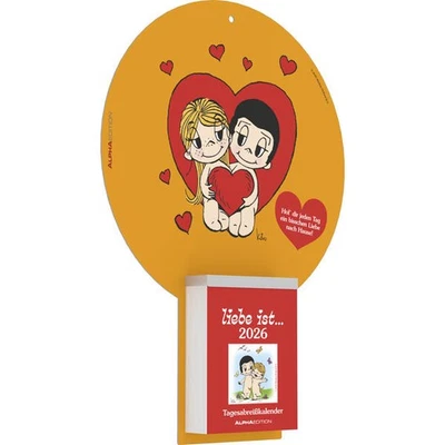 liebe ist... 2026 Tagesabreißkalender - Rückwand 22,5x31,5 - Block 8,1x10,6 - Bild 1 von 4