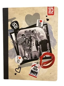 1D One Direction GROUP Notebook 9.75" x 7.5" VIP Pass & Lanyard DESIGN 2013 Rare - Picture 1 of 2