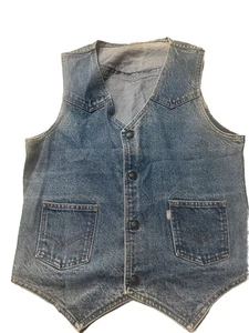 vintage Levis denim vest, orange tab - Picture 1 of 6