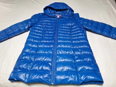 Chaqueta acolchada Woman Within para mujer L azul nailon bolsillos rellenos Foto 1 de 4