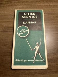 1932 Cities Service Road Map: Kansas USED - Picture 1 of 2