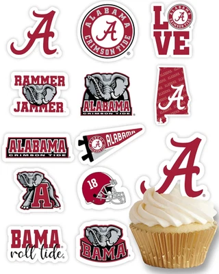Suprimentos para festa de cupcake da Universidade do Alabama para futebol, aniversário, grau - Imagem 1 de 4