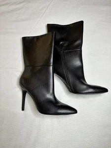 Charles By Charles David Black Faux Leather High Heel Women's Bootie Sz 10 M - Picture 1 of 8