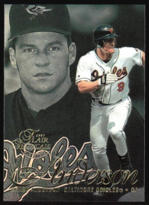 1997 Flair Showcase Brady Anderson #9 Row 2 Style Baltimore Orioles - Image 1 of 2