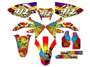 2008-2018 CRF 450 X ZANY Red Senge Graphics Kit Compatible with Honda - Picture 1 of 10