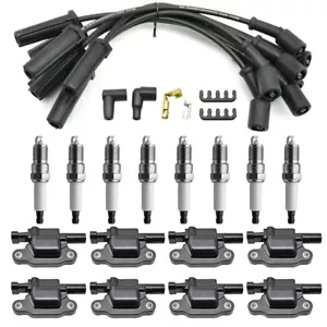 8 (set) UF413 Ignition Coils + 41-962 Spark Plugs + Spark Plugs Wires For Chevy - Picture 1 of 12