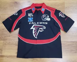 NFL Apparel Atlanta Falcons Pit Crew Style Button Up Shirt Men's Sz Small - Picture 1 of 7