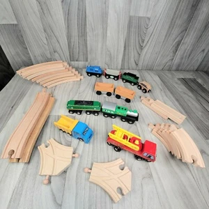 Battat Wooden Cement Truck plus Trucks Trains and Track LOOSE LOT Misc. Brands - Picture 1 of 9