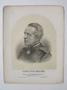 NOTEN - BARON VON MOLTKE - 1870 - LITHOGRAPHIE EINBAND. - Bild 1 von 1