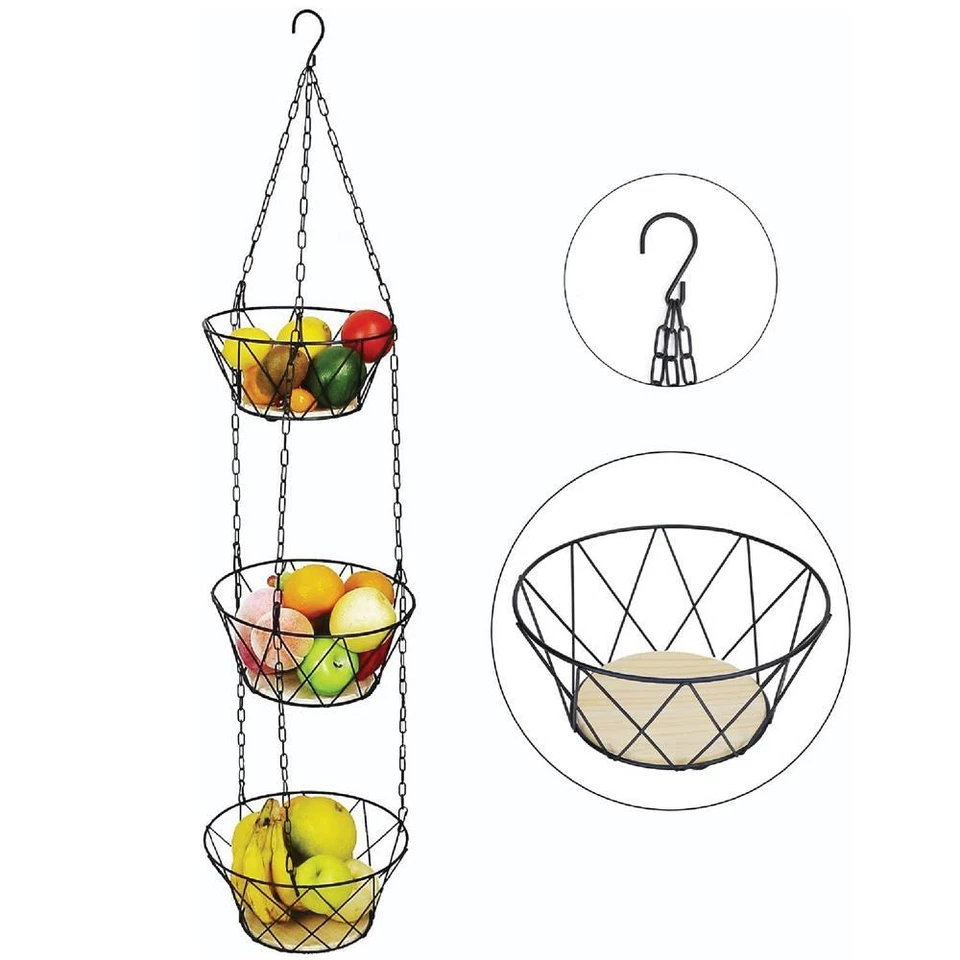 The Rombs Obstkorb hängend Obst Hängekorb Obst Aufbewahrung Obstschale - Bild 1 von 1