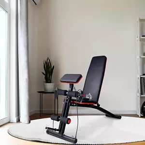 Foldable Dumbbell Bench Weight Workout Gym Training Fitness 7 Incline Adjustable - Picture 1 of 10