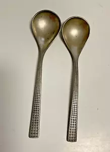 2 Vintage Mastad Pewter Norway 201 Serving Spoons - Picture 1 of 4