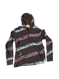 VINTAGE - Rip Curl Surf - Cotton Long Sleeve Shirt w Hood - Size L - Retro - Picture 1 of 3