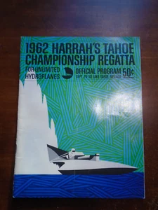 1962 Harrah's Tahoe Hydroplane Champoinship Regatta Program Sept 29-30,1962. EX. - Picture 1 of 10