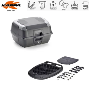VALIGIA BAULETTO KAPPA MONOLOCK NERO KN45 LITRI COMPLETO KIT PIASTRA UNIVERSALE - Foto 1 di 1