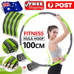 100CM Foam Padded Weighted Waist Fitness Hula Hoop Body Massage Exercise Hoola - Picture 1 of 11
