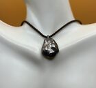 Silpada Sterling NUGGET Pendant Brown Leather Cord Necklace 16”