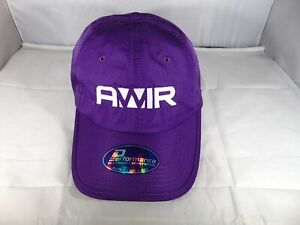 AWIR Hat Cap Strap Back Purple White Golf Golfer Performance Sportsman Casual