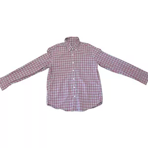 J Crew Casual Button Down Plaid Shirt 100% Lightweight Cotton, Slim Cut, Large - Picture 1 of 5