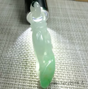 Certified Icy Green Burma 100% Natural A jadeite Jade Ring Pendant~Hand 玉手 掌上明珠 - Picture 1 of 22