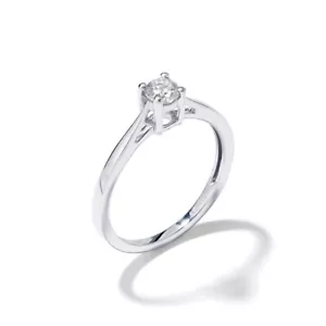 Jak Jaes vorgeliebter Ring aus Weißgold/Diamant. Solitär/Engagement 05-01-0005 - Bild 1 von 3