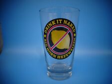 Pint Beer Glass Big Horn Hefeweizen "Drink It Naked" Barware     FS