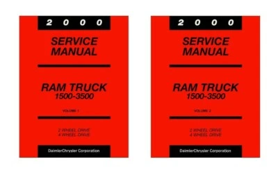 Dodge 1500-3500 Ram Truck 2000 manual de reparación de taller Foto 1 de 4