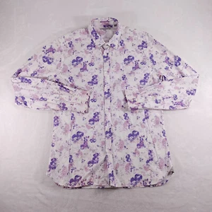 Ted Baker Hemd Herren Größe 5 Lila Paisleymuster - Bild 1 von 10